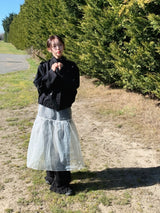 Chiffon See-Through Layered Skirt (1c)