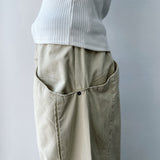 Geometric Panel Rivet Curved pants