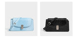 Luxury Croc-Embossed Mini Square Bag Chain Handle Crossbody Shoulder Bag