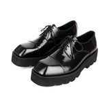 DAVID STONE SQUARE TOE LACE-UP DERBY SHOES