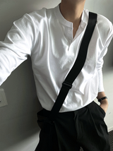 cosyharu henly-neck boonddo long-sleevd shirt