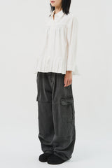 (W) Blues Pleats Shirt (3color)
