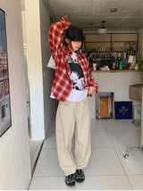 クリームチェックシャツ (2C)
