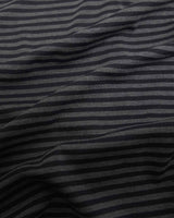 Henley Neck Long Sleeve Stripe Charcoal