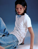 [0056] Side Shirring Short Sleeve T-Shirt (White)