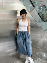 halter sleeveless t
