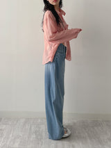 206 Back Pocket Balloon Fit Wide Denim Pants
