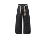Tie-Belt Wide Tailored Pants