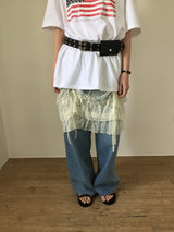 Lace Ribbon Layered Skirt (1color)