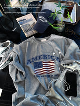 ルックグラフィーアメリカグラフィックプリントオーバーサイズショートTシャツ
