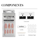MUZMAK リユーザブルグラムデザインネイルチップ ドーリッシュ(ラウンドスティレット)