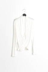 wrap drape neck top(3colors)