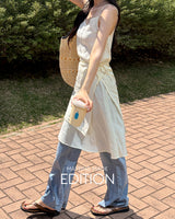 [MADE] Tep see‑through layered dress & wrap skirt set