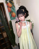 (2color) Rolling Flower Chiffon Scarf