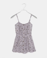 Cushing Flower Pattern Frill Sleeveless Blouse