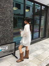 Tempting see-through overfit shirt (2color)