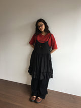 バックレスラッフルワンピース (3color)