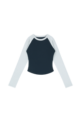 C RAGLAN LONG SLEEVE T-SHIRT_NAVY