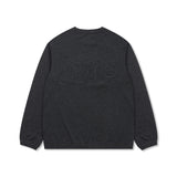 GZNT004 PMP ラインアップリケヘンリーネックニット (チャコールグレー)