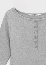 [B-BASIC] Tension Standard Henley Neck 3/4 Sleeve T-shirt (2size)