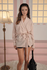 Milky wrap cardigan - pink    