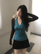 stud halter sleeveless