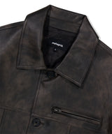 FAUX LEATHER CARCOAT