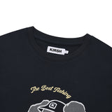 フィッシングウィティーバニーグラフィックルーズフィットTシャツ [NAVY]
