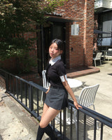 チェックラップスカートパンツ (ベルトセット)