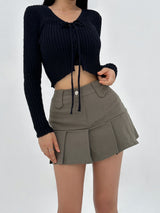 [BODY SHAPING] SOFT-FIT SLIM CROPPED KNIT - 2 COLOR
