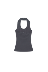 HORIZON RING HALTER NECK [CHARCOAL]
