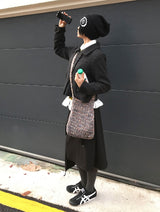 (WOOL) D-RING UNBALANCE SKIRT