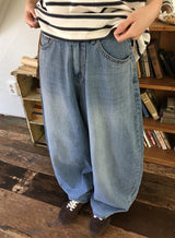 オベワイドデニムパンツ
