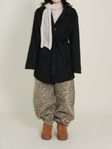 (Leopard Item) Kiya leopard printed balloon-fit wide pants