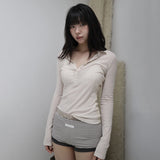 【MADE】pop stitch t, pink beige