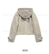 [wool 20%] ドーソンヘアリーフードダッフルコート