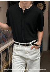 [Cool Item] バックルラウンドネックハーフアーディガン(4color)