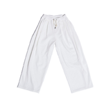 WIDE FIT TWO-TUCK PLEATS SWEAT PANTS_WHITE