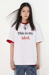 This is my idol's short-sleeved T-shirt made of Sorona cool touch ice skin.