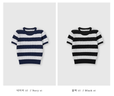 Slow Cable Round Short Sleeve Knit / 10 colors