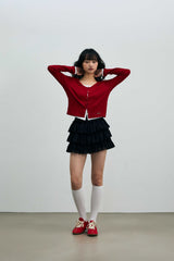 MINI HEART CANCAN SKIRT PANTS / BLACK