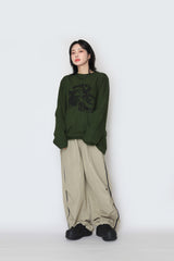 Wave Lettering Long Sleeve T-Shirt