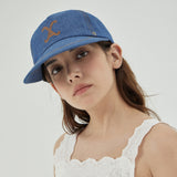 VA Curved Denim Stitch Detail 5Panel Ball Cap / Lightindigo