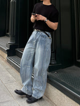 Dade incision denim pants