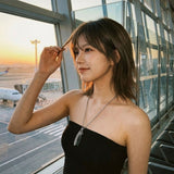 ダブルファザーストリートファッションムードデイリーネックレス