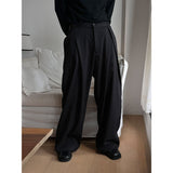 [Unisex] Overlap two tuck wide slacks(2color)