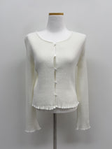 Ella Ribbed Frill Knit Cardigan
