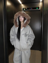 Baby Fur hood zip up