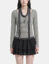 Livia Music Graphic Scarf Tee
