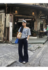 コントロールオフショルダールーズフィットショルダースリーブTシャツ